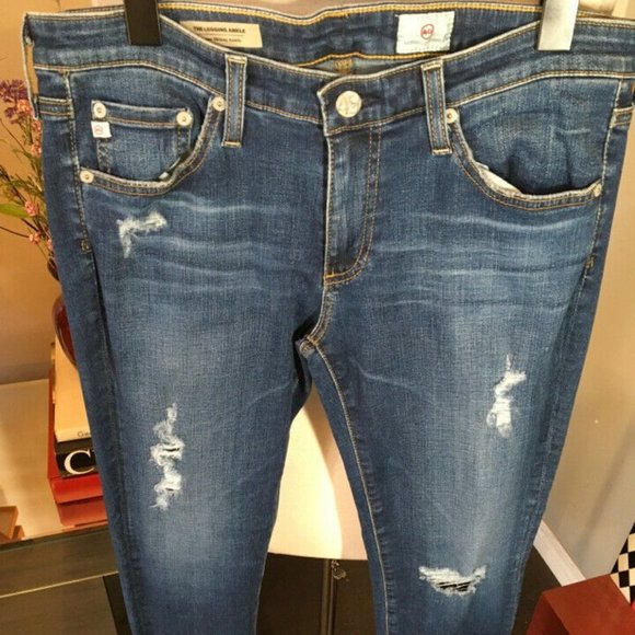 Adriano Goldschmed Blue Cotton Legging Ankle Jeans - Picture 2 of 10